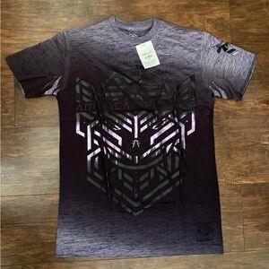 American Fighter Black and Purple Short Sleeve Tee